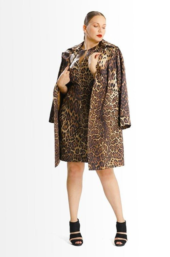 Leopard Trench coat and dress in plus size luxurytre