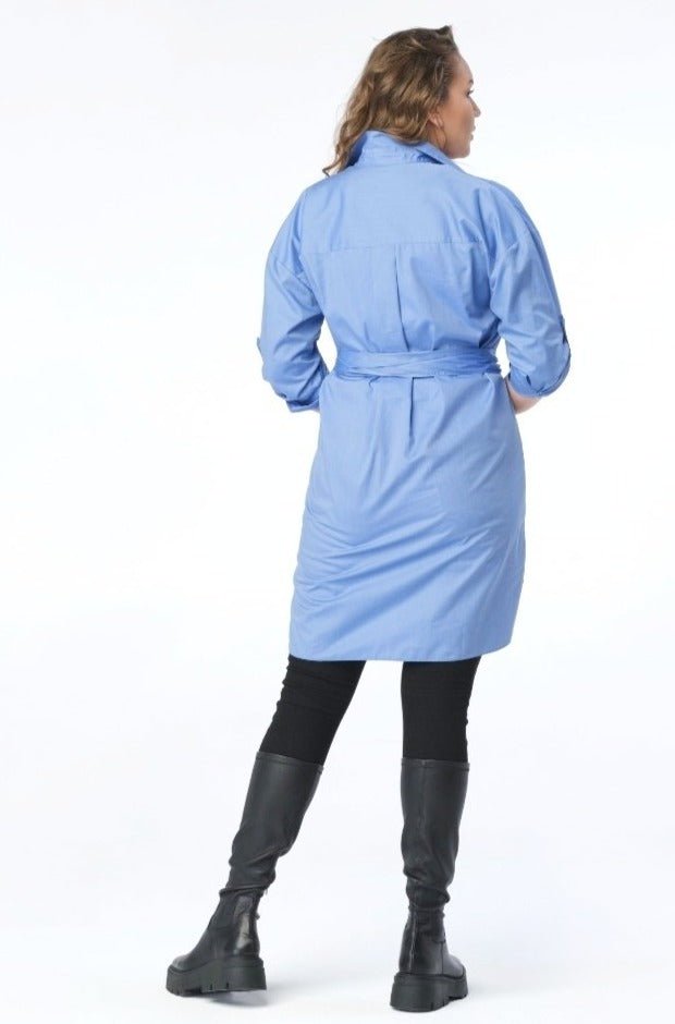 Alaia Shirt Dress // Azure Blue - SHEGUL