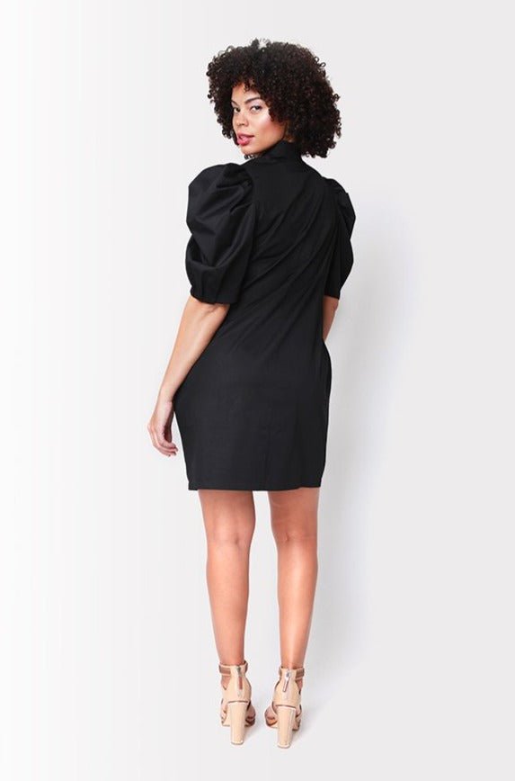 Elly Poplin Dress // Black - SHEGUL