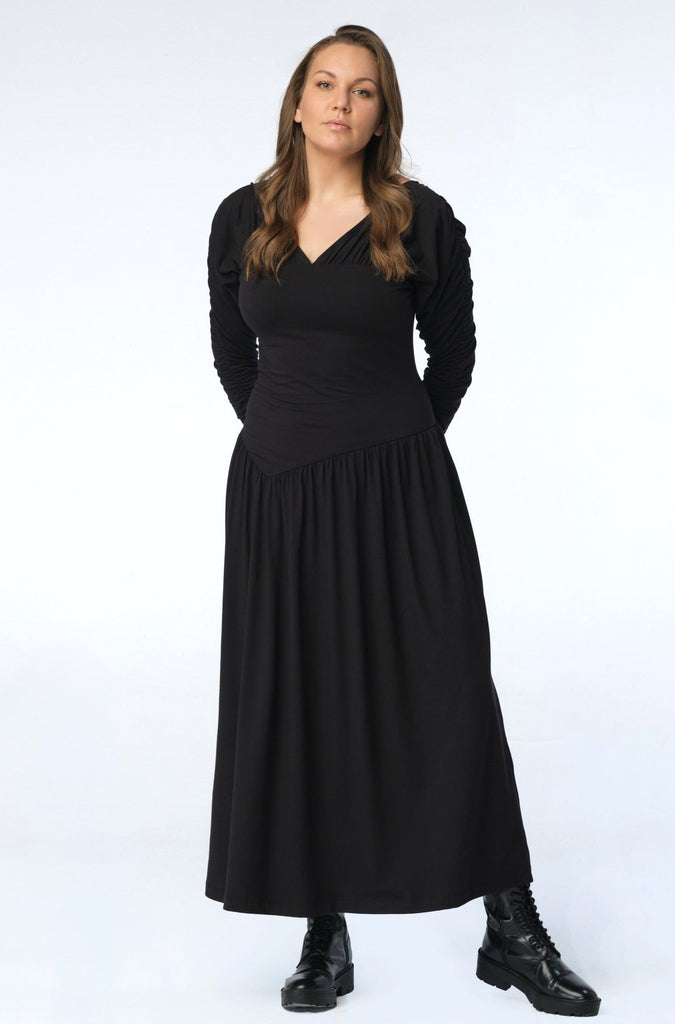 Tania Jersey Long Dress // Black - SHEGUL