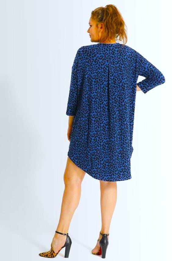 Khrstyana Dress // Blue Leopard