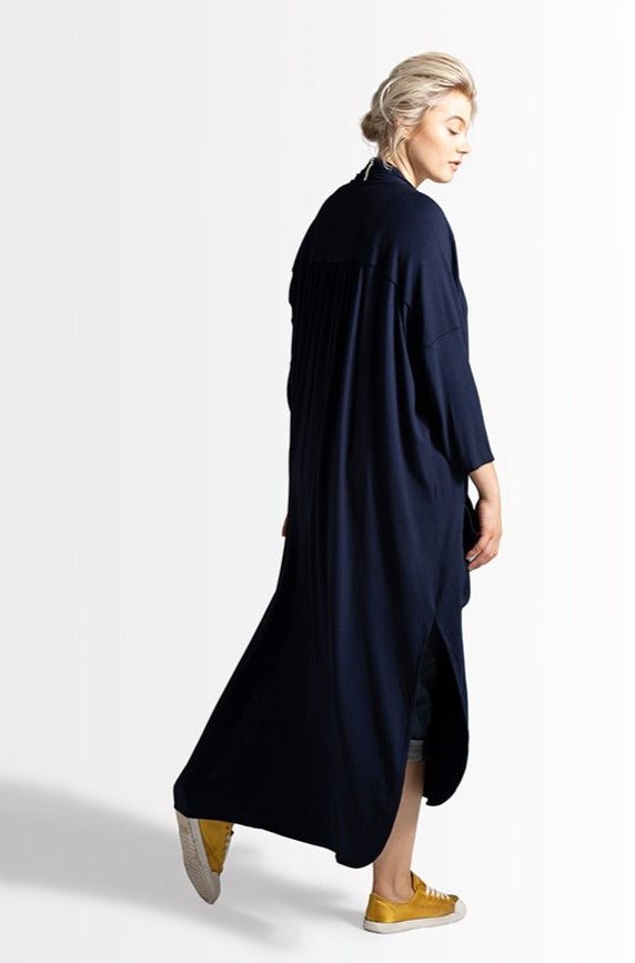 Alena Duster // Navy - SHEGUL-Plus size Open Front Cardigan, Plus Size Clothing, Oversized Cardigan