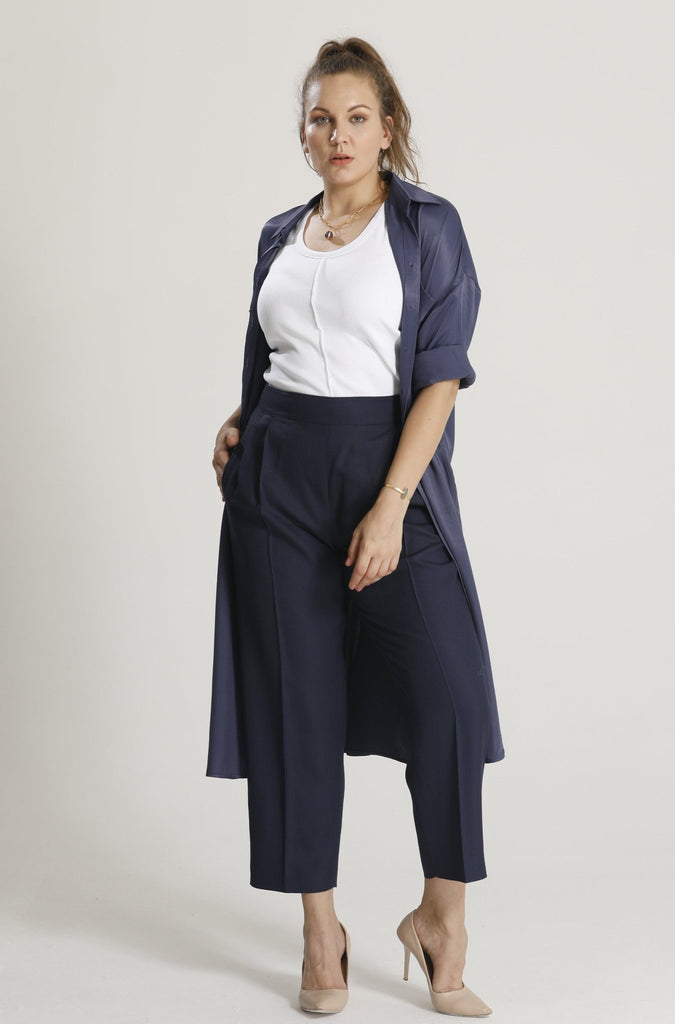 Andila Pleated Trousers // Navy - SHEGUL