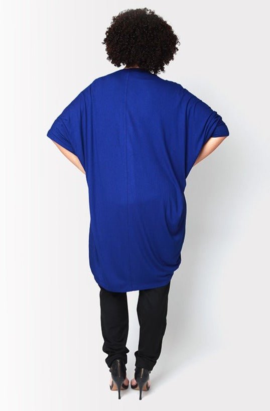Mia Cocoon Cardigan // Cobalt - SHEGUL-Plus size Open Front Cardigan, Plus Size Clothing, Oversized Cardigan