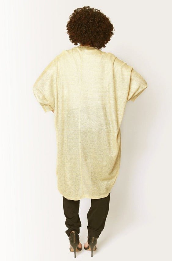 Mia Cocoon Cardigan // Gold - SHEGUL-Plus size Open Front Cardigan, Plus Size Clothing, Oversized Cardigan