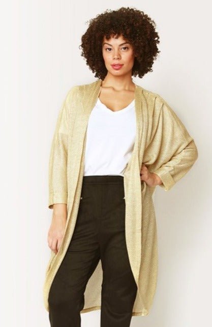 Gold cardigan hotsell