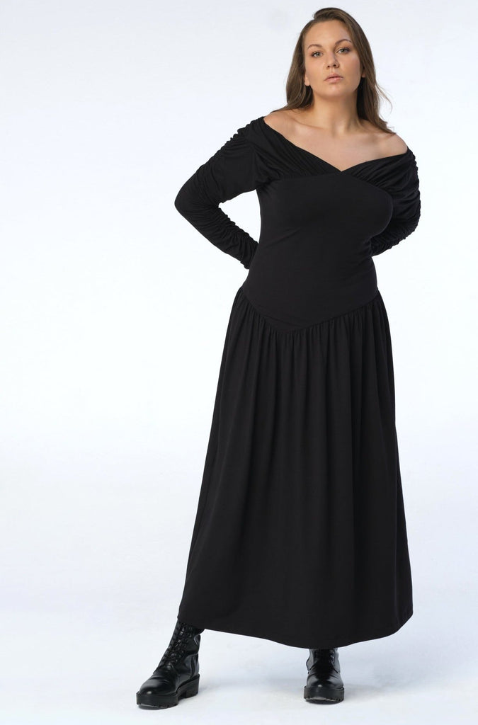 Tania Jersey Long Dress // Black - SHEGUL